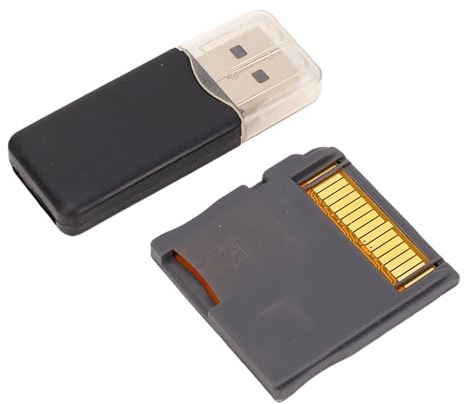 VBESTLIFE Videospel Flash -kort för NDS, NDSL, NDSI, NDSI XL, 2DS, 3DS, 3DS XL, New 3DS, New 3DS XL, 2DS XL, för 4G Till 128G, med Kortläsare (Silver)