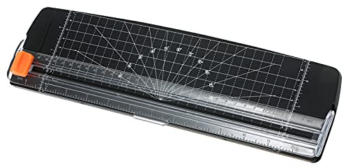 Naroote Recortadora de Papel, Herramienta de álbum de Recortes de Papel Cortador de de 30 Cm Cortador de de Longitud Máxima para para Manualidades, Foto, Laminado, Etiqueta (BLACK)