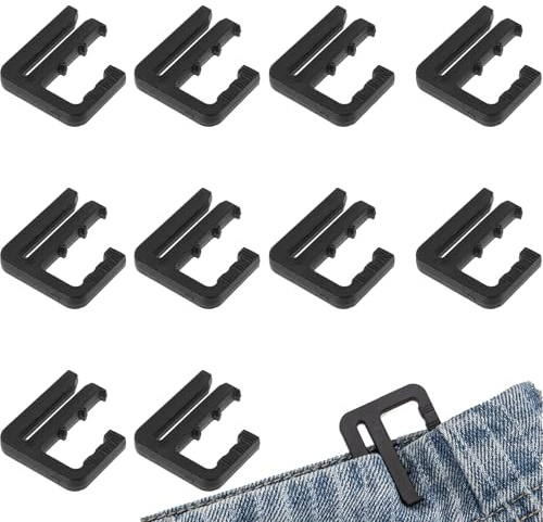 KIMHOME 10 Piezas Tensores de Cintura Ajustables, Hebillas de Cintura Ajustables Sin Costuras y Sin Clavos para Vaqueros, Pantalones, Faldas – Ajuste Adelgazante Instantáneo, Clip de Cintura Extraíble