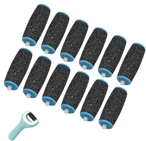 12 Stück Hornhautentferner Ersatzrollen für Scholl Hornhautentferner Ersatzrollen, Extra Grob für Scholl Velvet Smooth Ersatzrollens,Pediküre Fußpflege Set zur Entfernung von Harter Haut Schwielen