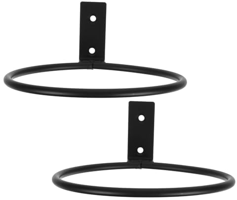 NUOBESTY 2pcs Metal Dog Bowl Wall Mount Foldable Raised Feeding Station with Height-adjustable Iron Rack Black Space-saving Design for Pets