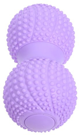 Veemoon Peanut Muscle Roller Double Lacrosse Massage Balls 1pcs Lavender Fascia Sphere for Deep Tissue Myofascial Release Foot Plantar Fascia Neck Back Muscle Relaxation