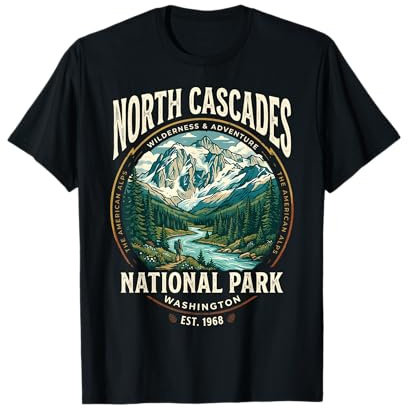 Badge rétro North Cascades National Park Washington T-Shirt