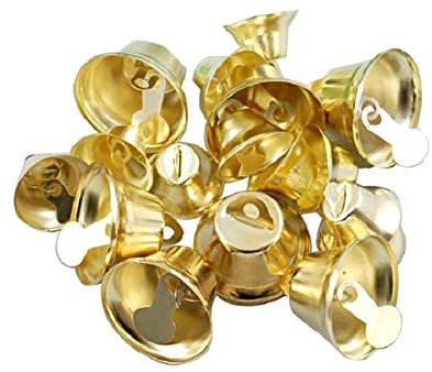 FSSTUD 50 Pièces d'or Petite Cloche Grelots Clochettes Jingle Bells pour Noël Décorations Bricolage 1cm
