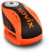 KOVIX KNX10 Alarm Disc Brake Lock for Motorcycle 10mm Pin 3 Keys Heavy Duty Anti Theft Fluorescent Orange