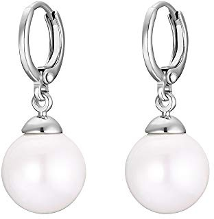 Heideman Ohrringe Damen Alenia poliert aus Edelstahl silber farbend poliert Ohrschmuck für Frauen mit Perle weiss