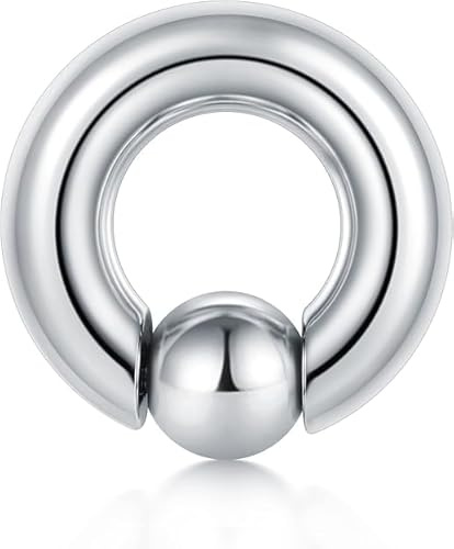Funseedrr 316L kirurgiskt stål fängslande pärlring våraction CBR kroppspiercing ring 2G 4G 6G 8G 10G 12G 0G 00G