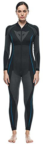 Dainese Dry Suit Lady, Motorradunterwäsche Unteranzug Atmungsaktiv, Damen, Schwarz/Blau, XS/S