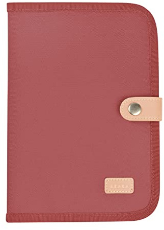 BÉABA, Protegge libretto sanitario Genève 2 Tasche interne, Bottone a pressione, Tessuto Impermeabile, terracotta