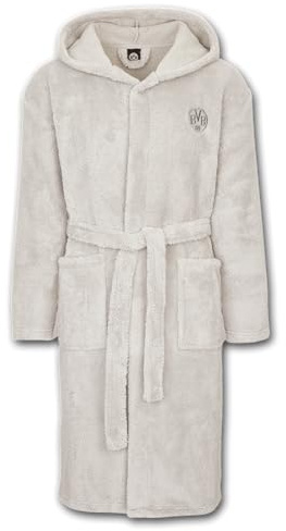 Borussia Dortmund BVB-Bademantel Damen - Beige mit Vereinslogo und Schriftzug