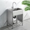 Lavabo Cucina 1 Vasca Lavelli Da Cucina Professionali In Acciaio Inox Lavello Da Cucina Indipendente Lavello In Acciaio Inox Autoportante Con Rubinetto Per Ristorante,Garage,Lavanderia(50x40cm/19.6x15