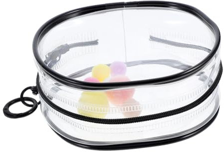 Toyvian Mini Pouch Schlüsselanhänger Für Puppen Transparente PVC Tasche Für Spielzeugorganisation Und Auslage Tragbare Figurenpräsentationstasche Mit Pompon Inkl Karabiner