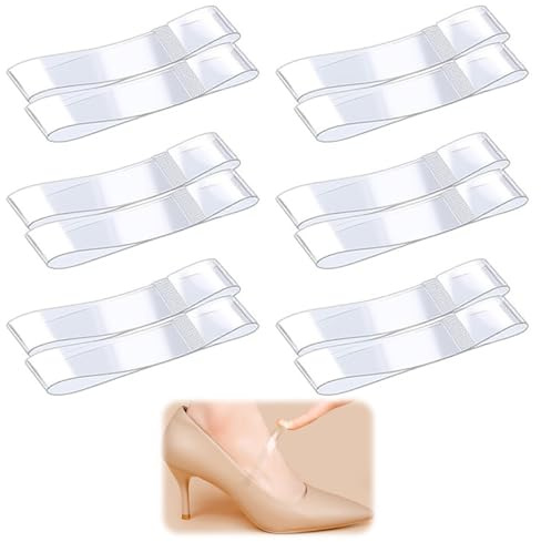 tiyiyok lacci trasparenti, tacchi alti lacci anti allentati, accessori, rimovibili, trasparenti, invisibili per scarpe sciolte, ciabatte con tacchi da ballo