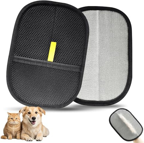 2 Pezzi Guanti per Rimuovere i Peli degli Animali Domestici, Riutilizzabili con Tecnologia Statico - Adatti per Divani, Mobili e Tappeti (1 Pezzi)
