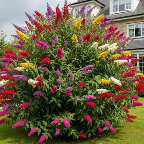 AVERAR 6 Months Old Random Butterfly Bush Live Plant, Butterfly Bushes Ready to Plant Outdoor, Buddleia Plant Bush Shrub 5-7 Inches Tall, No Pot