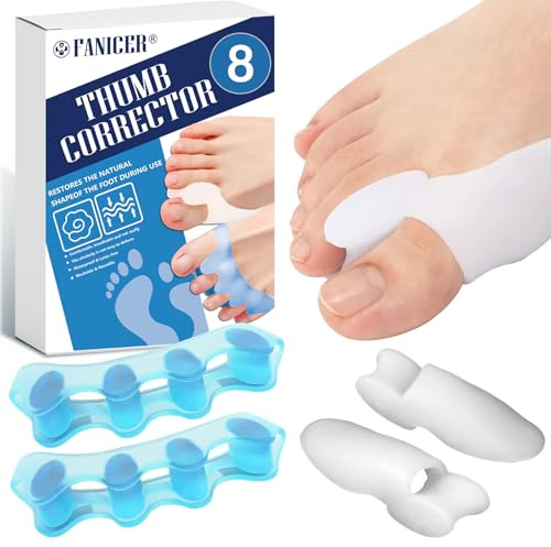 4 Pares Separador De Dedos Del Pie, Correctores de dedos del pie, Espaciadores De Dedos, Toe Separator Para Evitar Roce, Alineación Pies, Talla única, Para Mujer y Hombre