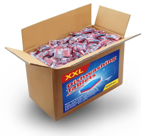 CIOURSTO 12 i 1 Diskmaskinstabletter, Citronsköljning, Hushållseffektiv Diskmaskinsrengöring, Tuff Mot Fettfläckar (1000 pc)