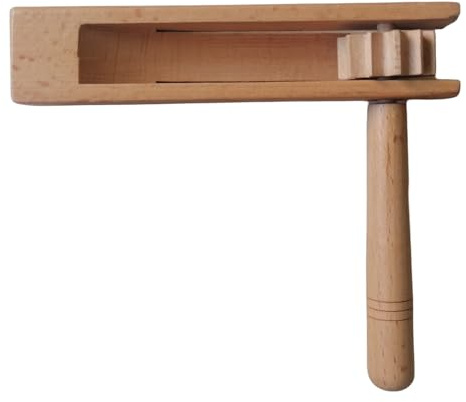 Raganella Di Legno - Giocattolo Cricchetto, Matraca Tradizionale, Creatore Rumore | Strumento Musicale, Sport Feste Famiglia Lucidato Presa Comoda Bimbi Pezzo Accessorio Set