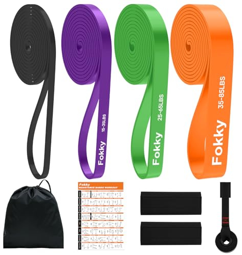 Fokky Set Elastici Fitness 4 Livelli con Ancoraggio e Borsa Trasporto