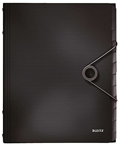 Leitz 45701095 Solid Ordnungsmappe PP A4, 12 Fächer, schwarz