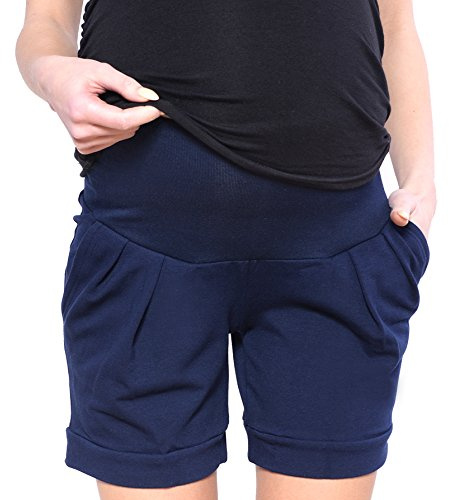 MijaCulture Mija Korta mammashorts/mammabyxor med magband för sommar 1047, Marinblå, S