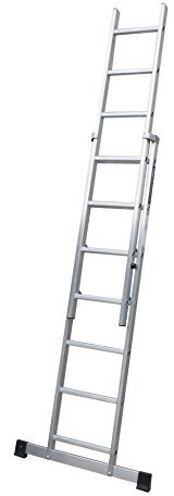 ALTIPESA Escalera Profesional de Aluminio de Apoyo Extensible con Barra estabilizadora 2 x 12 peldaños Serie Top