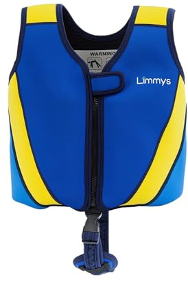 Limmys Schwimmweste für Kinder – Schwimmhilfe mit verstellbarem Auftrieb, Testsieger bei Vergleich.de, weicher Neopren-Komfort, sichere und robuste Verarbeitung, mit Transportbeutel