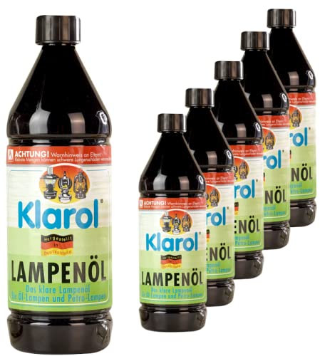 shopandmarry Lampenöl Set 6 x1 Liter – Geruchsfreies, Lampenöl für Fackeln, Gartenfackeln, Lampen und Innenräume - Ideal für den Innen- und Außenbereich sowie für Wohnräume und Gärten geeignet