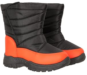 Mountain Warehouse Caribou Junior Kids Snow Boots - Snowproof, Fleece Lining, Warm, Insulated, High Traction Sole - Ideal For Dark Red Kids Shoe Size 9