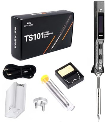 TOOLSAVING TS101 Soldering Iron Kit TS100 Upgraded PD 90W DC 65W Original Smart Digital Mini Portable Fast Heating Adjustable Temperature USB Type C Solder B2 Tip Set