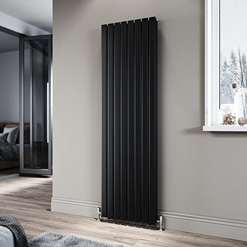 ELEGANT 1800 x 544 mm Black Veritical Double Flat Panel Designer Radiator