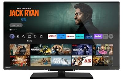Toshiba Smart Fire TV 24 HD Ready 24WF3F63DAR, TV de 24 pulgadas con Alexa integrada, televisión LED compatible con Alexa, DVB-T2, tecnología LED, HDR, HDMI 2.1, Dolby Audio