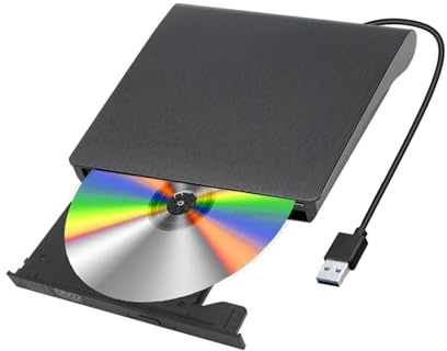 Extern CD DVD-enhet Bärbar USB 3.0 DVD-spelare Läsare Brännare for PC Stationär Bärbar Dator Bred kompatibilitet