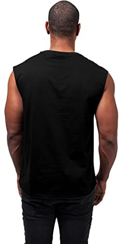 Urban Classics Herren T-Shirt Open Edge Sleeveless Tee, ärmelloses T-Shirt für Männer, Rundhals, Baumwolle, erhältlich in vielen Farben, Größen XS-5XL