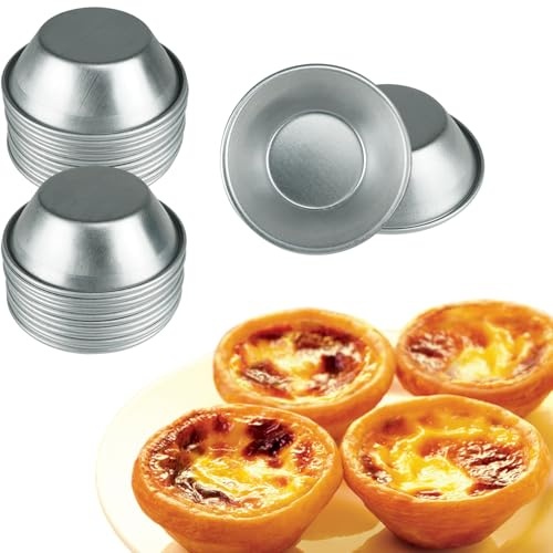 Weilan 25 Pcs Mini Tiny Pie Muffin Cupcake Pans Tin Egg Tart Mold Bakeware -NonStick Puto Cup