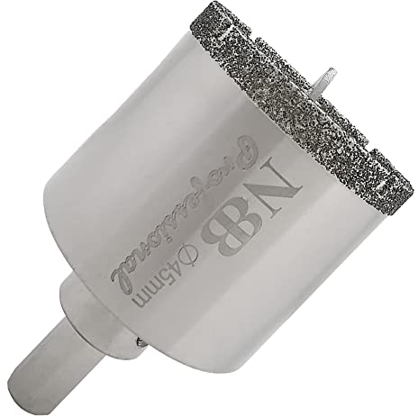 NBB Punte diamantate Frese diamantate con gambo triangolare corona diamantata nichelato perforazione in umido su marmo pietre ceramica granito piastrelle vetro trapano da banco e pistola (45mm)