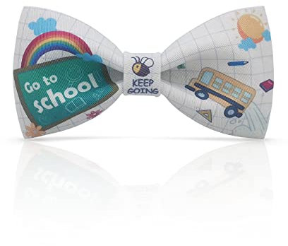 Lanzonia Fliege Kinder Jungen von 4 bis 12 Jahre Fliegen Lustig Zur Schule Muster Gemustert Witzig Speziell Ausgefallen Kinderfliege für Geburtstag Party Kindertag