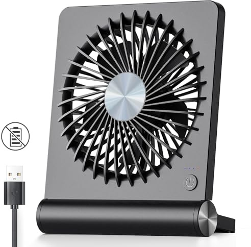 Koonie USB Desk Fan, Strong Wind Ultra Quiet Small Mini Fan