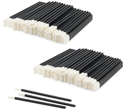 KEILEOHO 400 PCS 90mm Lipstick Brushes, Small Lip Gloss Brushes, Mini Lip Brush for Lips Make Up