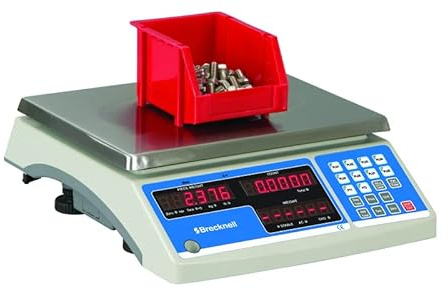 Brecknell B140 Professional Parts Counting Scales - 15kg x 0.5g / 30lb x 0.001lb with Rechargeable Battery and Mains Power Adaptor