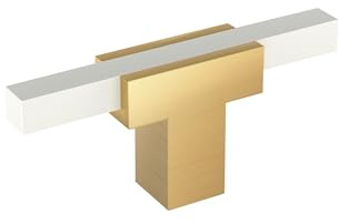 Amerock Urbanite 2-3/4 inch (70mm) Length Champagne Bronze/White Cabinet Knob, BP67CZWHT