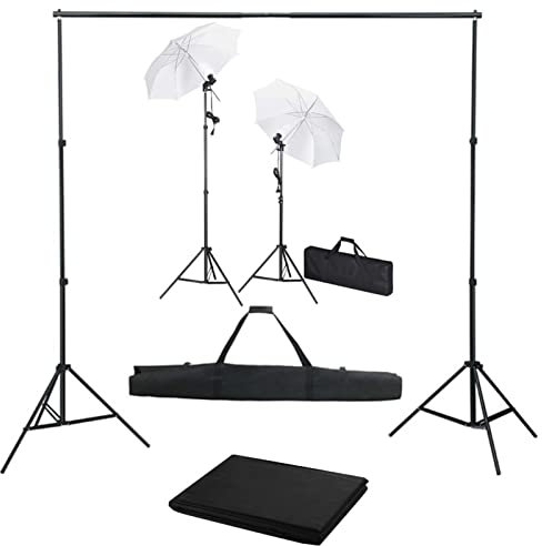 Somanki Fotostudio-Set mit Hintergrund, Leuchten und Schirmen, Fotostudio Set, Fotohintergrund, Hintergrund Fotostudio, Fotohintergrund Set, Photo Studio Set, Foto Hintergrundsystem,