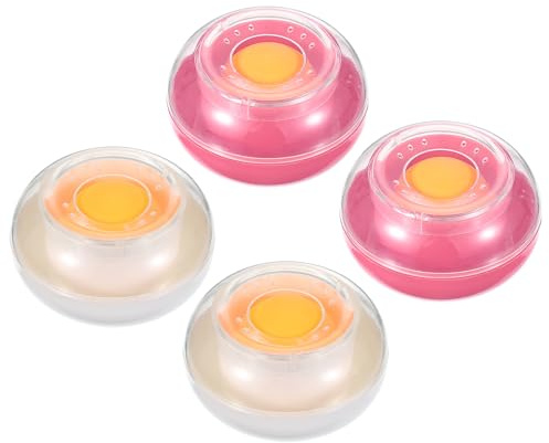 PATIKIL Humidificateur pour bouts de doigts, 4 pièces 3 pouces en plastique réutilisable non glissant Humidificateur pour doigts pour papiers de banque, dossiers de comptage, rose/blanc