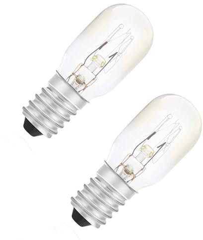 Scentsy Light Bulb Warm White 2700K, E14 Small Screw Oven & Salt Lamp T20 Tubular Incandescent Bulbs for Pygmy Sewing Machine, Fridge (2-Pack)