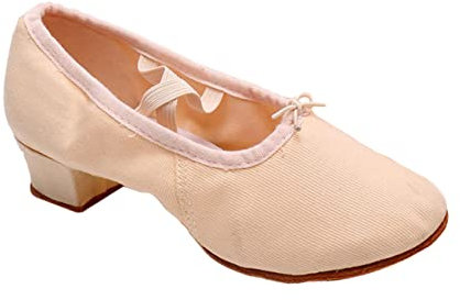 LIFKOME Mary Shoes for Women Stretch Belt Ballet Dance Shoes Lightweight Compact for Yoga Beige