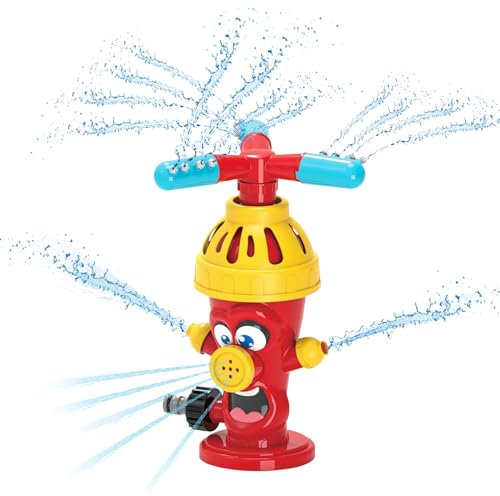 BBWELL Jeux d Eau Exterieur pour Enfants,Arroseur d'eau Hydrant,Arroseur Enfant Jardin,Rotatif Jouet D'arrosage d'eau,Amusant pour L'été Jouet D'extérieur,Convient Aux 3 Ans Et Plus