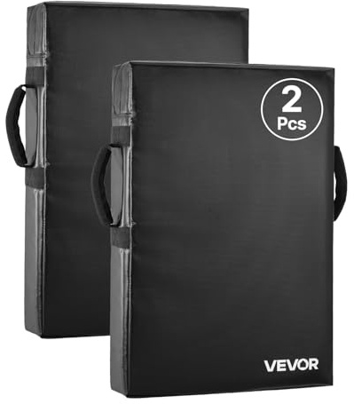 VEVOR Bouclier de Percussion de Rugby 60x40,5 cm 2PCs, Matériels d’Entraînement de Football Américain en Éponge Haute Densité, Coussinets de Blocage avec Poignées, Équipement pour Hockey, Crosse