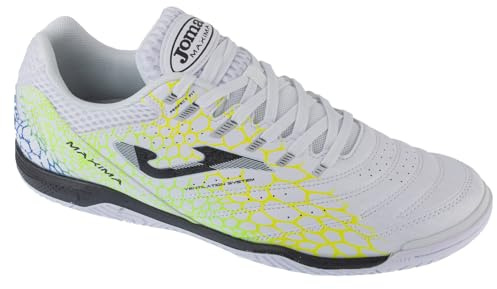 Joma Maxima 2532 in MAXW2532IN Chaussures de Sport en Salle pour Homme Blanc/Jaune/Vert, Blanc., 44.5 EU