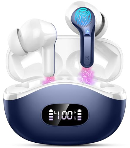Rinsmola Wireless Earbuds, Bluetooth 5.4 Ear Buds 2026 New Wireless Headphones in Ear with 4 ENC Noise Cancelling Mics, 3D Deep Bass Stereo Bluetooth Earphones 36H Playtime, IP7 Waterproof Headset