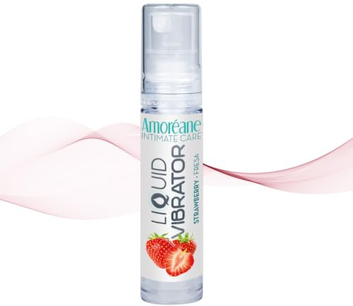 Amoréane Liquid Vibrator Strawberry – Gel Estimulante Íntimo con Extractos Botánicos – Estimulación Progresiva – Aroma Fresa – 10 ml